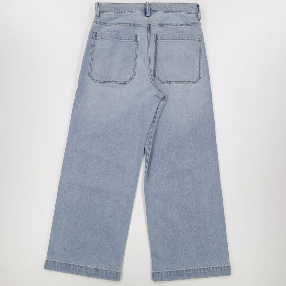 Hollister Men‎ Astronaut Embroidered Supper Baggy Denim Jeans Light Blue W33 L32
